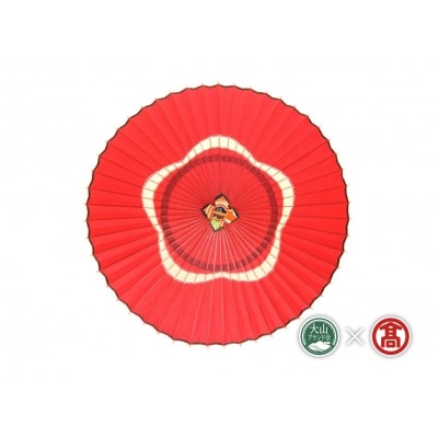 <淀江傘>蛇の目傘(赤) (大山ブランド会)