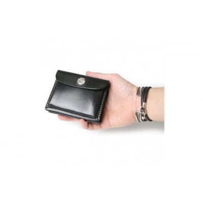 MOTOミニウォレット(BLACK)本池秀夫監修　LEATHER & SILVER MOTO
