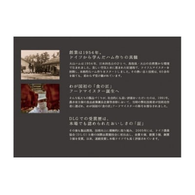 伝統の逸品 大山ハムDLG金賞受賞3種3品詰め合わせ(OR-26)