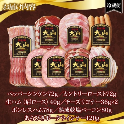 〈大山ハム〉ハム・ソーセージ7種8品詰め合わせ(CN-21)