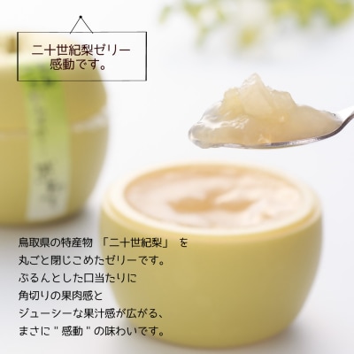 二十世紀梨と白桃のゼリー詰合せ6個入