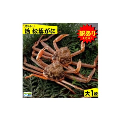鳥取県産　訳あり(足欠け)活松葉がに(大1枚)
