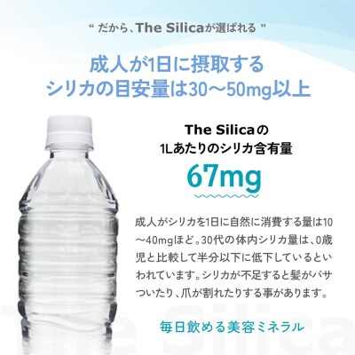 The Silica ラベルレス 軟水シリカウォーター 500ml×24本