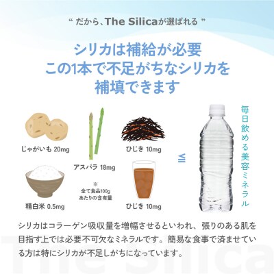 The Silica ラベルレス 軟水シリカウォーター 500ml×24本