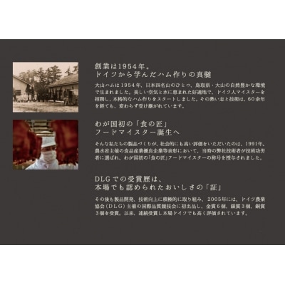 <大山ハム>食の匠工房8種15品詰合せTK30FNG+50FNG【大山ブランド会】