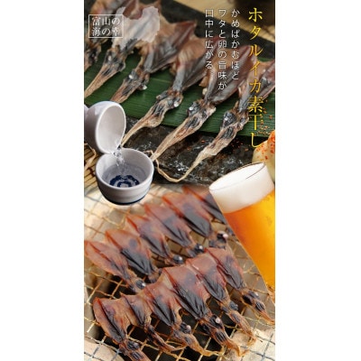 ホタルイカ沖漬け 4種(大3,小1品) 甘酢漬け 素干し 魚醤干し 7品セット(B1セット)