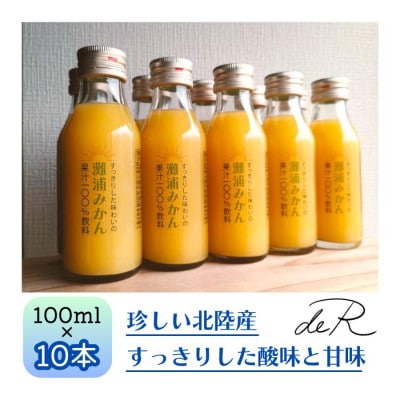すっきりした味わいの灘浦みかん果汁100%飲料 10本セット