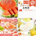【発送月固定定期便】紀州和歌山産旬のフルーツセット(スイカ・桃・梨)全3回