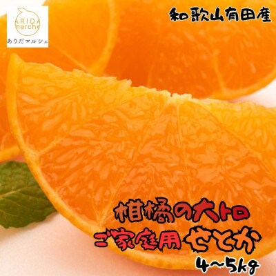 ≪先行予約 2027年2月～発送≫ 和歌山有田の濃厚せとか 約4～5kg(ご家庭用)