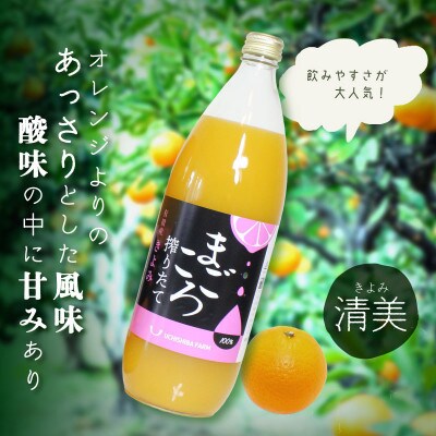 【まごころ搾りたて】清見　100%ジュース　1000ml　12本