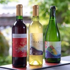 新見市哲多町産のぶどう100%を使った岡山ワインバレーの日本ワイン3本セット