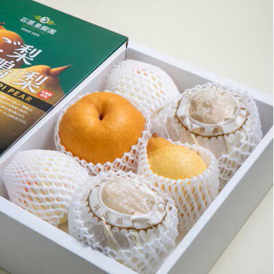 詰め合わせ4kg化粧贈答箱赤秀あたご2～3玉・鴨梨3～7玉 (AYK-40)