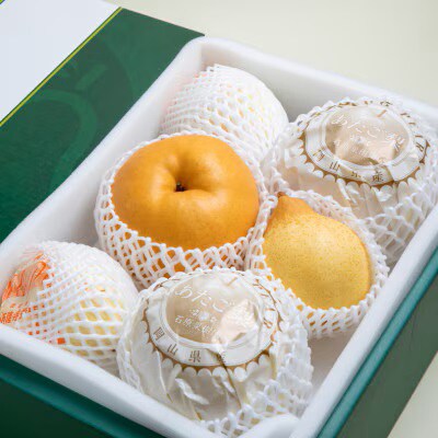 詰め合わせ4.5kg贈答箱赤秀 あたご2～3玉・鴨梨3～7玉 (AY-45)