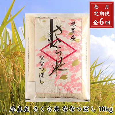 【毎月定期便】JAとまこまい広域取扱 厚真産 さくら米ななつぼし 10kg全6回【S-047】