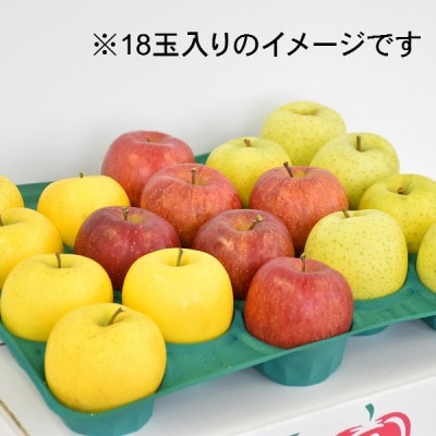 りんご【サンふじ&王林&シナノゴールド】セット 約5kg(14～18玉)