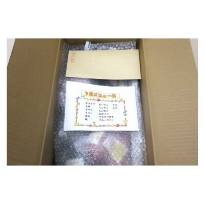 【毎月お届け・12~14品】むなかた旬のお任せセット(野菜・フルーツ)/1年間_STB28