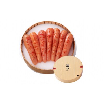  地元素材にこだわった【樽入り】「宗像明太子」(450g)【海千】_HA0254