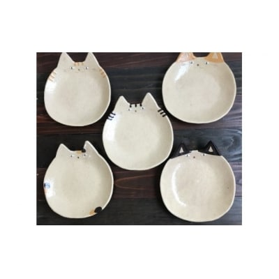 ネコザラ 大皿5枚セット!【716】_HA0405