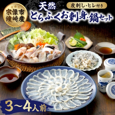 漁師お勧め!天然とらふくてっさ・てっちり(お刺身セット)(3～4人前)【宗像漁協】_HA0468
