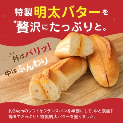 【2ヶ月に1度お届け】明太子屋がこだわった博多明太フランス　5本セット定期便【海千】_HB0005