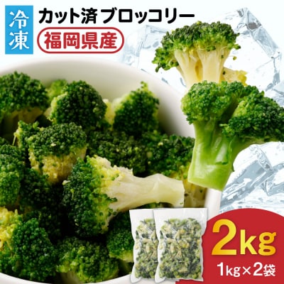 JAむなかたブロッコリー部会より!冷凍ブロッコリー2kg(1kg×2袋)【ほたるの里】_HA0622
