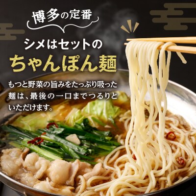 【ギフト】博多もつ鍋　醤油味(3人前)【海千】_HA0655