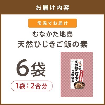 【道の駅むなかた】むなかた地島 天然ひじきご飯の素(6袋)_HA0773