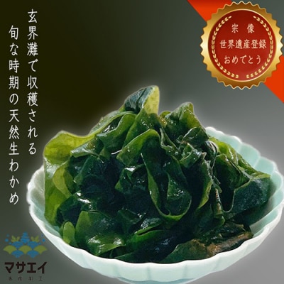 福岡県玄界灘産　釜揚げ塩蔵わかめ(120g×8パック)【マサエイ】_HA0908