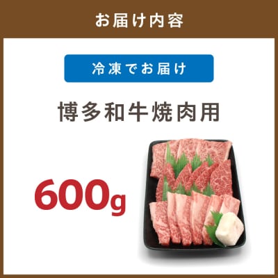 JAむなかたよりお届け!博多和牛焼肉用600g【ほたるの里】_HA0952