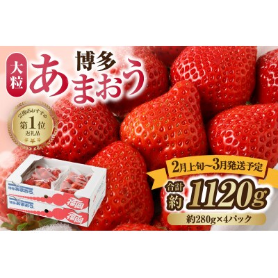 大粒あまおう 280g×4P【2026年2月上旬～3月中旬お届け】【JAほたるの里】 _HA0275