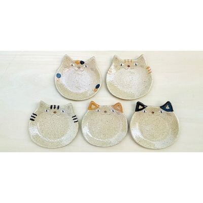 猫皿 スモールレギュラーサイズ 5枚セット【716】_HA0979