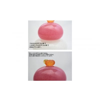 おめでたい紅白鏡餅(大)KM-N5【粋工房】_HA1187