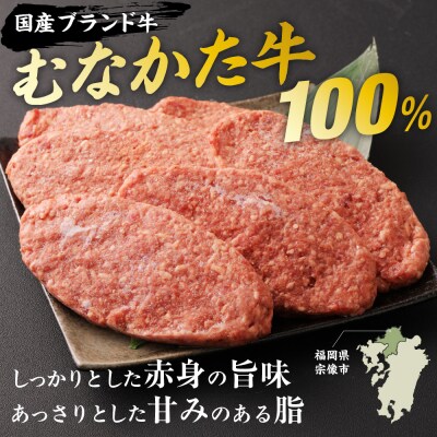 【毎月お届け】むなかた牛ハンバーグ12個セット 12ヶ月定期便【道の駅むなかた】_HB0143