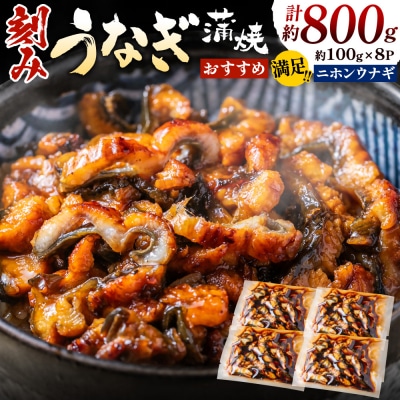 刻みうなぎ蒲焼き(約100g×8Pセット)【魚住商店】_HA1533