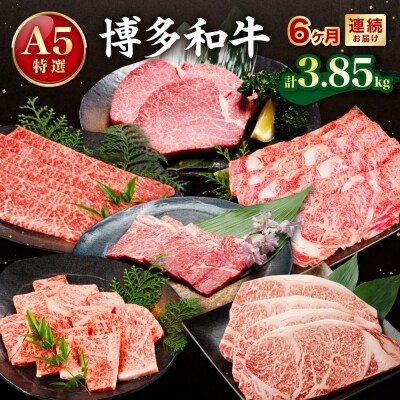 【定期便/年6回/毎月お届け】A5特選博多和牛 こだわりの6回コース【伊豆丸商店】_HB0036
