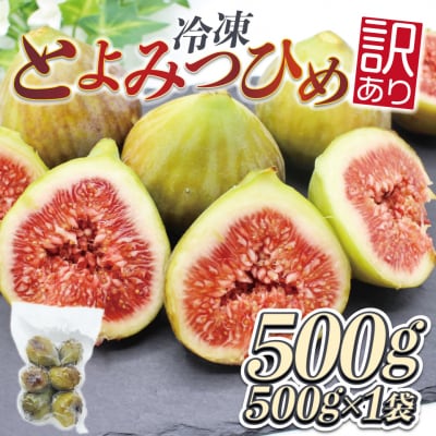 訳あり冷凍いちじく(とよみつひめ」)500g【JAほたるの里】_HA1657