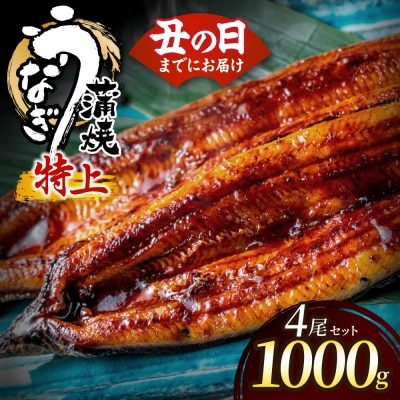 【レビューキャンペーン実施中】うなぎ蒲焼き4尾セット(約250g×4尾)【魚住商店】_HA1494