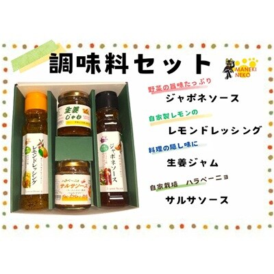 【一週間以内に発送】〈ギフト〉調味料セット【アグリCATS】_HA1848