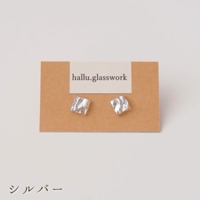 Dichroic(ダイクロ)ガラスピアス(シルバー)【道の駅むなかた】_HA1813-2C