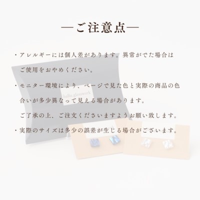 Dichroic(ダイクロ)ガラスピアス(シルバー)【道の駅むなかた】_HA1813-2C