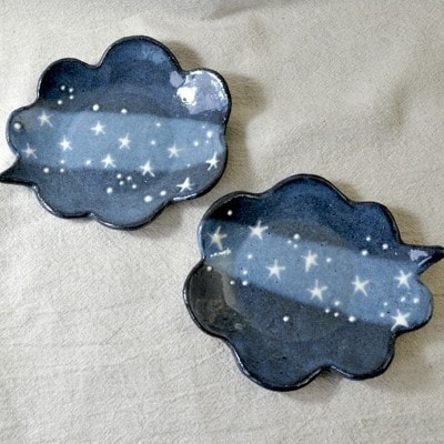 吹き出しの皿 星空 2枚セット【716】_HA1720