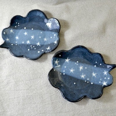 吹き出しの皿 星空 2枚セット【716】_HA1720