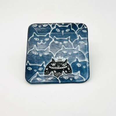 星猫キングを探せ 角皿 small【716】_HA1722
