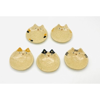 猫小皿5枚セットBASIC【716】_HA1725
