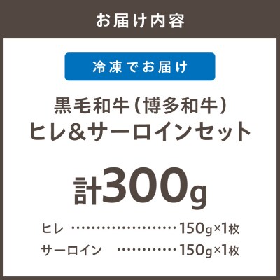 博多和牛ヒレ150g×1枚&サーロイン150g×1枚食べ比べセット【株式会社木村食品】_HA1992