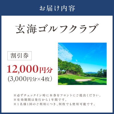 玄海ゴルフクラブ割引券(3,000円分×4枚)【玄海ゴルフクラブ】_HA2061