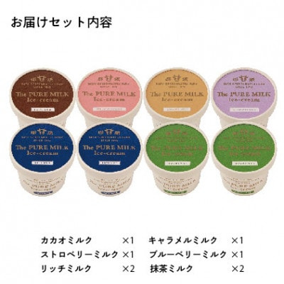千本松牧場のThe PURE MILKアイスクリーム8個セット