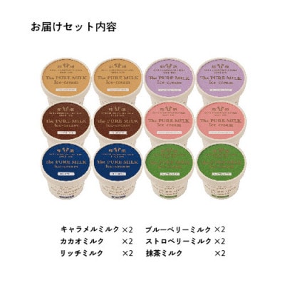千本松牧場のThe PURE MILKアイスクリーム12個セット