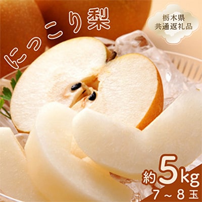 にっこり梨1箱(7個～8個)【栃木県共通返礼品】