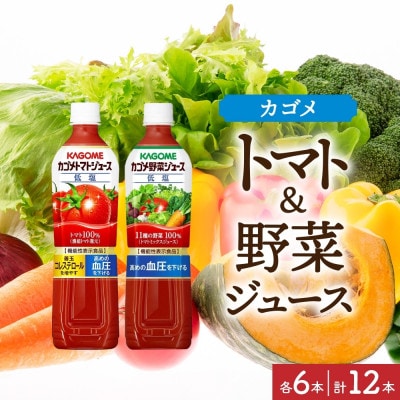カゴメ 低塩 トマトジュース 野菜ジュース PET 720ml 各6本 計12本 那須塩原市